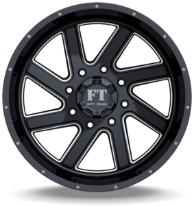 Full Throttle FT-1 Gloss Black Milled Wheels