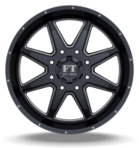 Full Throttle FT-2 Black Milled Wheels