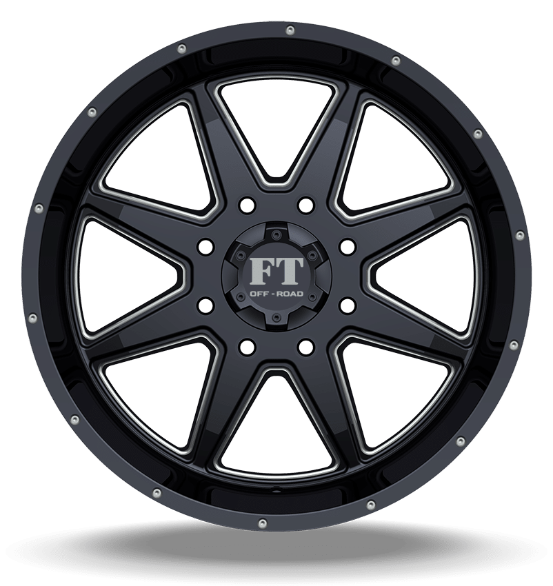 Full Throttle FT-2 Black Milled Wheels