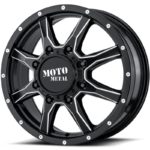 Moto Metal MO995 Satin Black Milled Dually Front