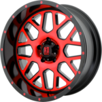 XD820 Machine Black Wheels with Red Tint